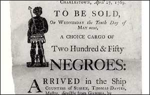 [Slave sale poster]