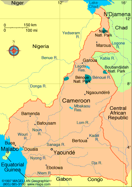 [map of Cameroon]