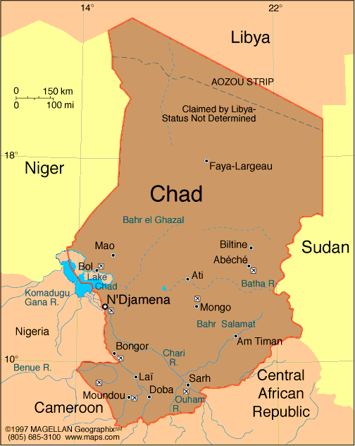[map of Chad]