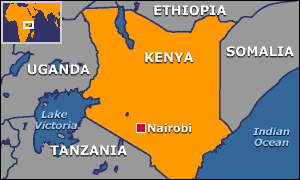 [Map of Kenya]