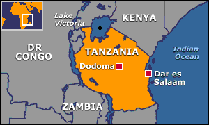 [map of Tanzania]