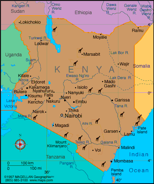 [map of Kenya]