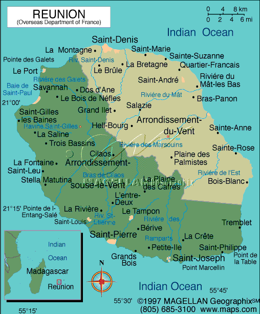 [map of Reunion Island]