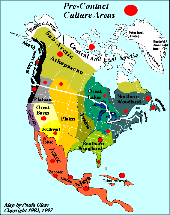 [Linguistic map of Native 
		North America