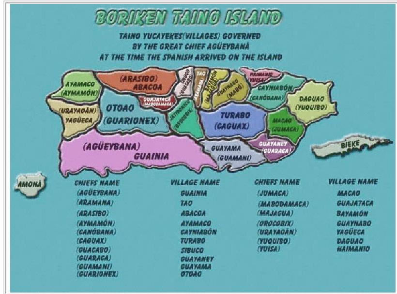 [Boriken Taino Island Map]