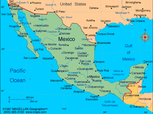 Map 0f Mexico