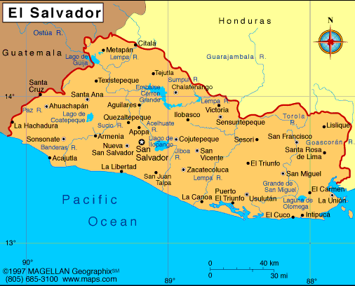[map of El Salvador]
