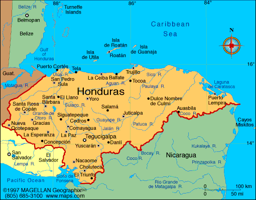 Map Of Honduras