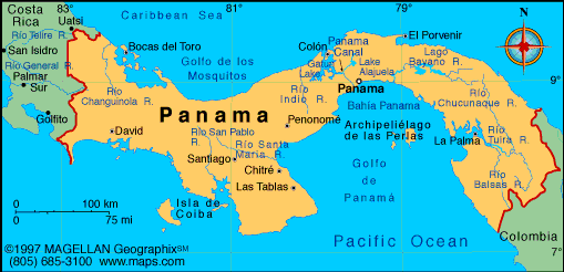 [map of Panama]