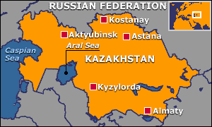 [map of Kazakhstan]