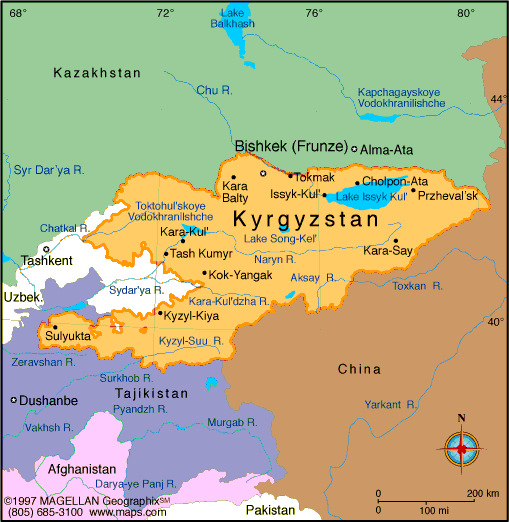 [Map of Kyrgyzstan]