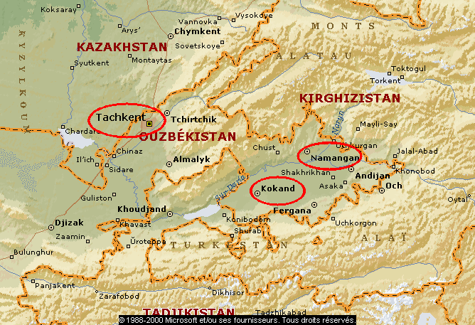 [Map of the Fergana Valley]