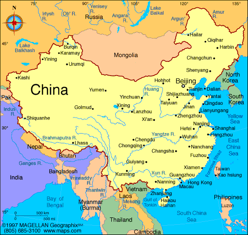 [map of China]