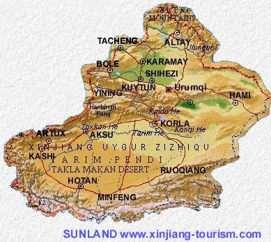 [map of Xinjiang A.R.]