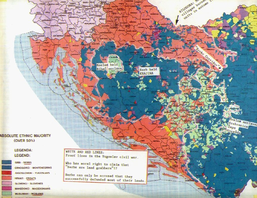 [ethnic map of Yugoslavia]