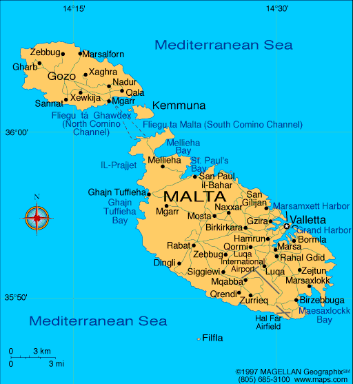 [ map of Malta ]