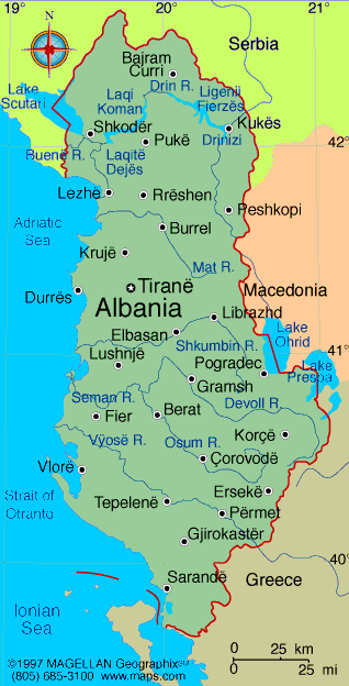 [ map of albania ]
