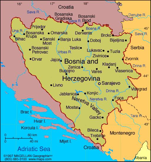 [ map of Bosnia & Herzegovina ]