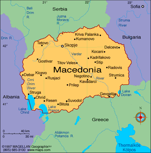 map of macedonia. Map of Macedonia