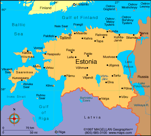 [ Map of Estonia ]