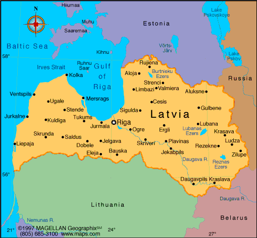 [ map of Latvia ]