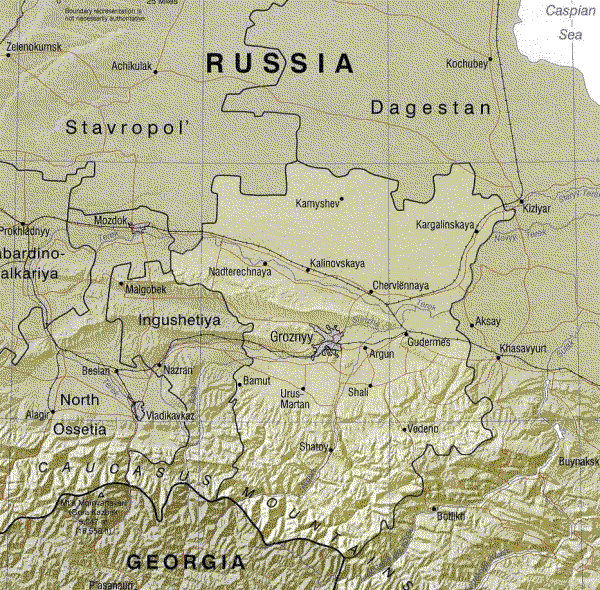 [ Map of Chechnya ]